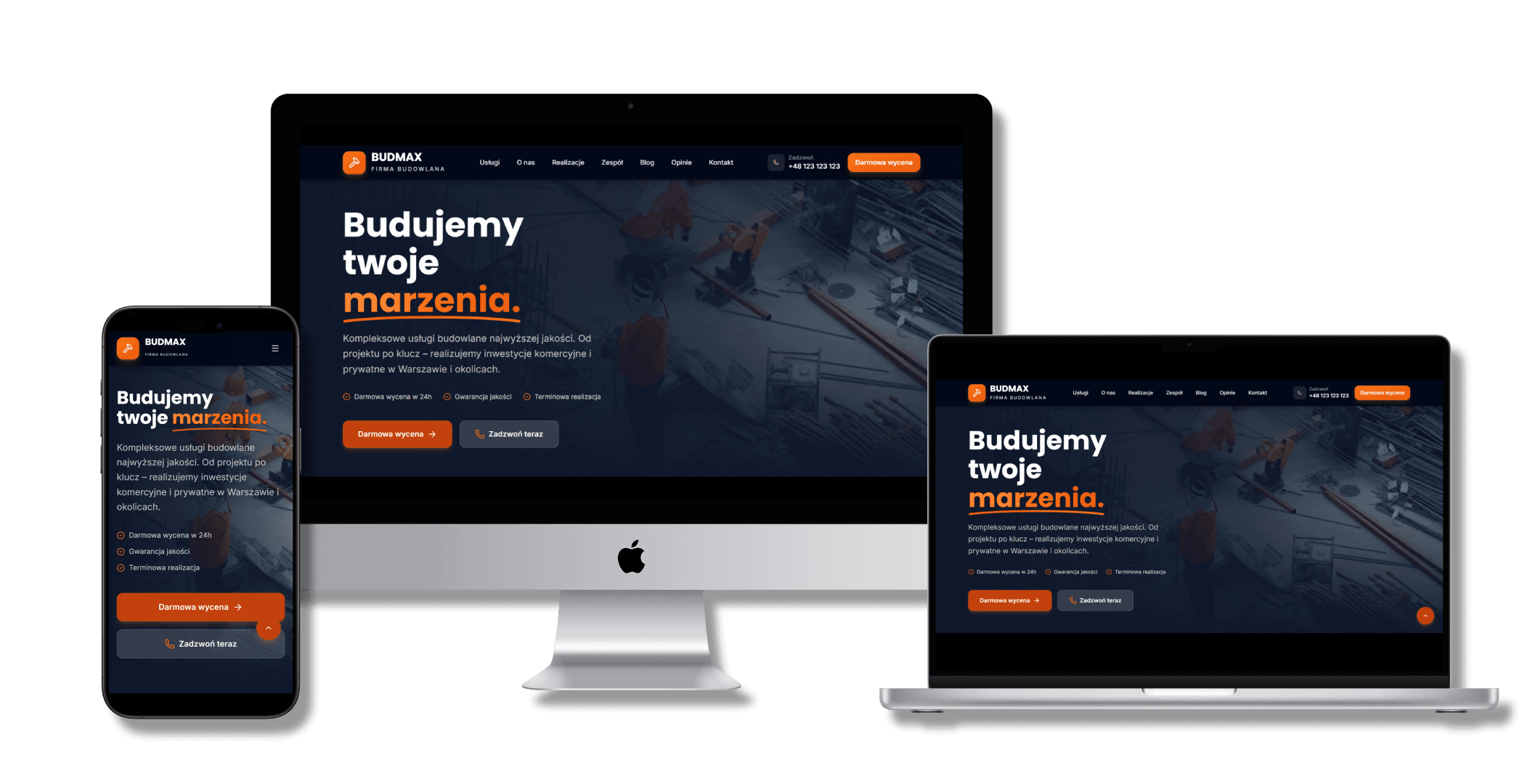 BudMax – Strona firmy budowlanej z CMS, która generuje zapytania ofertowe 24/7