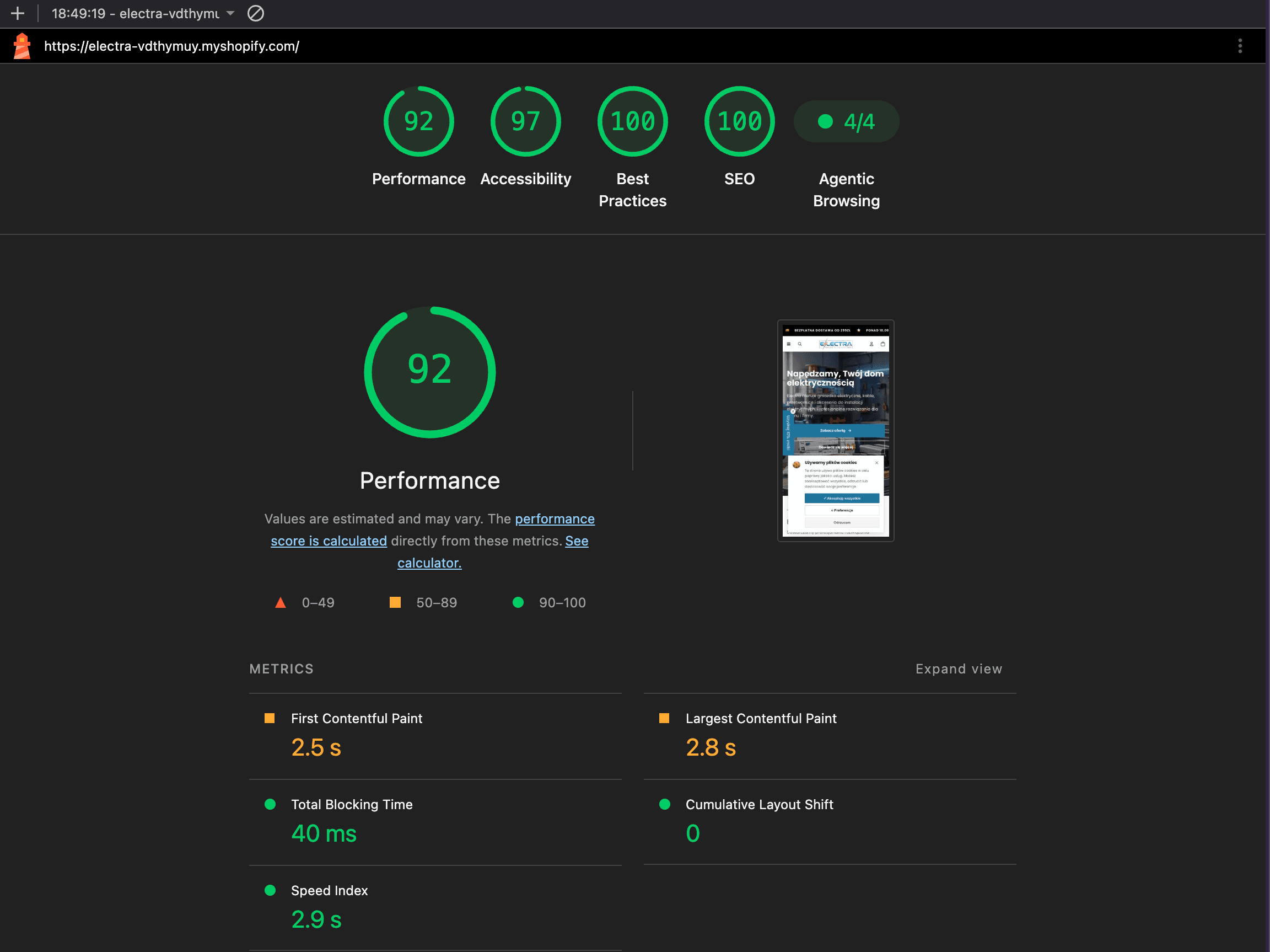 Web Vitals na mobile