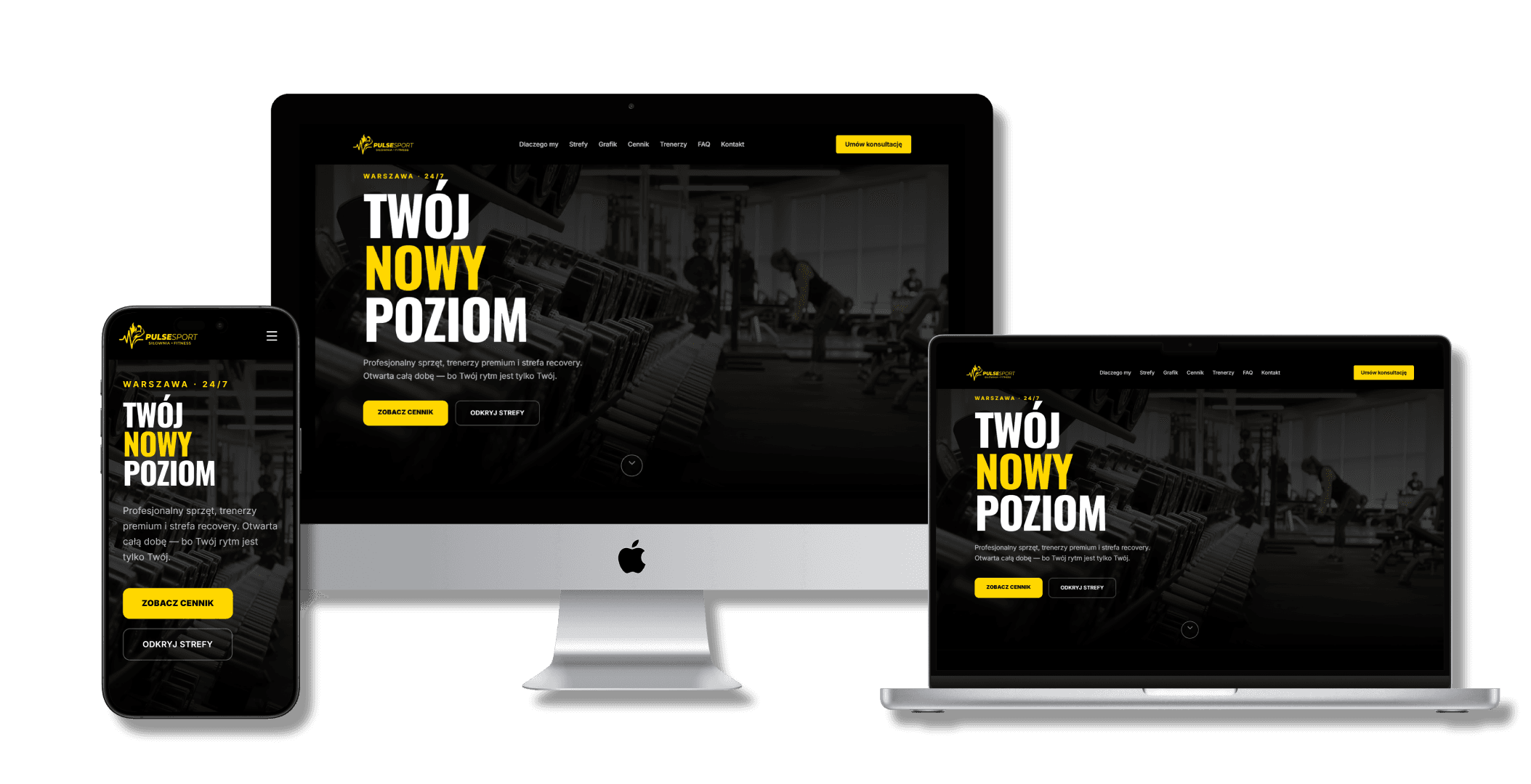 PulseSport – Landing Page, który wypełnił siłownię w 6 tygodni